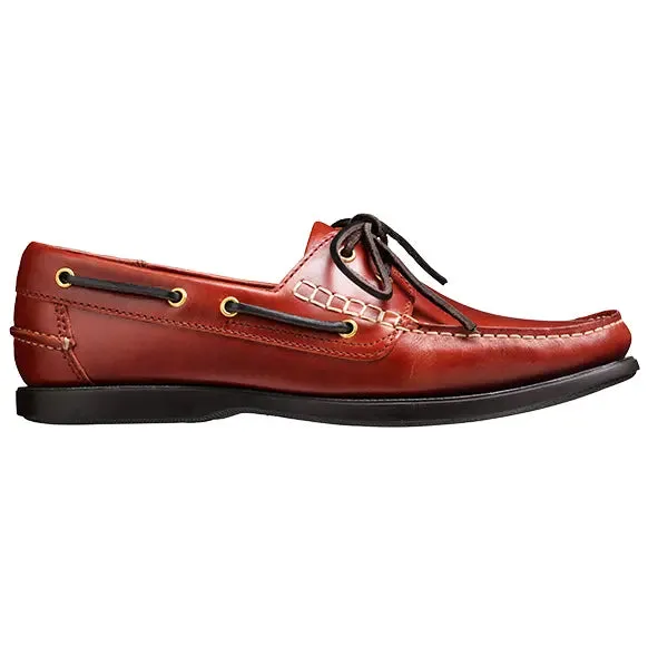 40% OFF BARKER Wallis Deck Shoes - Mens - Brown Oiled Calf UK 10 / Euro 44