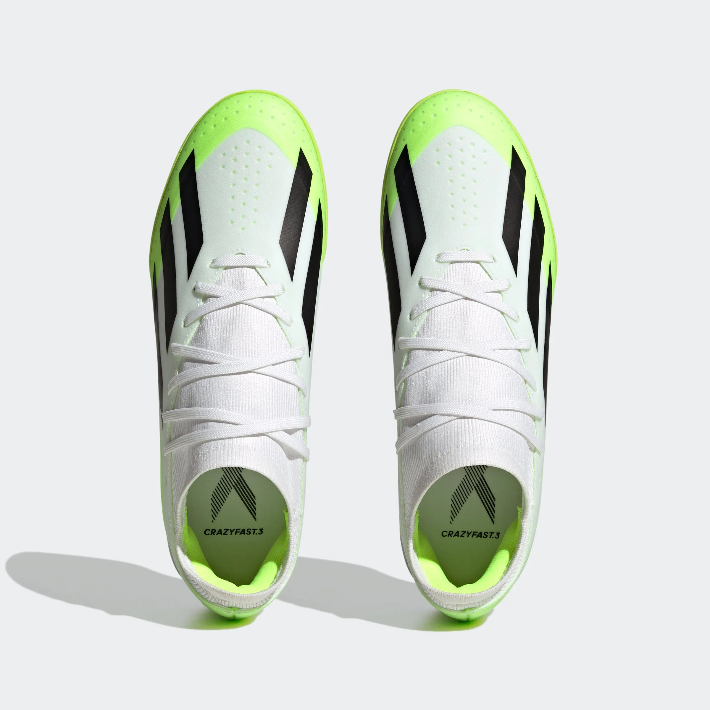 adidas X Crazyfast.3 Indoor Soccer Shoes | White/Black | Men's