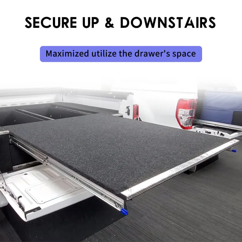 AOLISHENG 265lbs Camper Drawer Slides Side Mounted Heavy Duty Drawer Slides With Lock 1 Pair - D2053