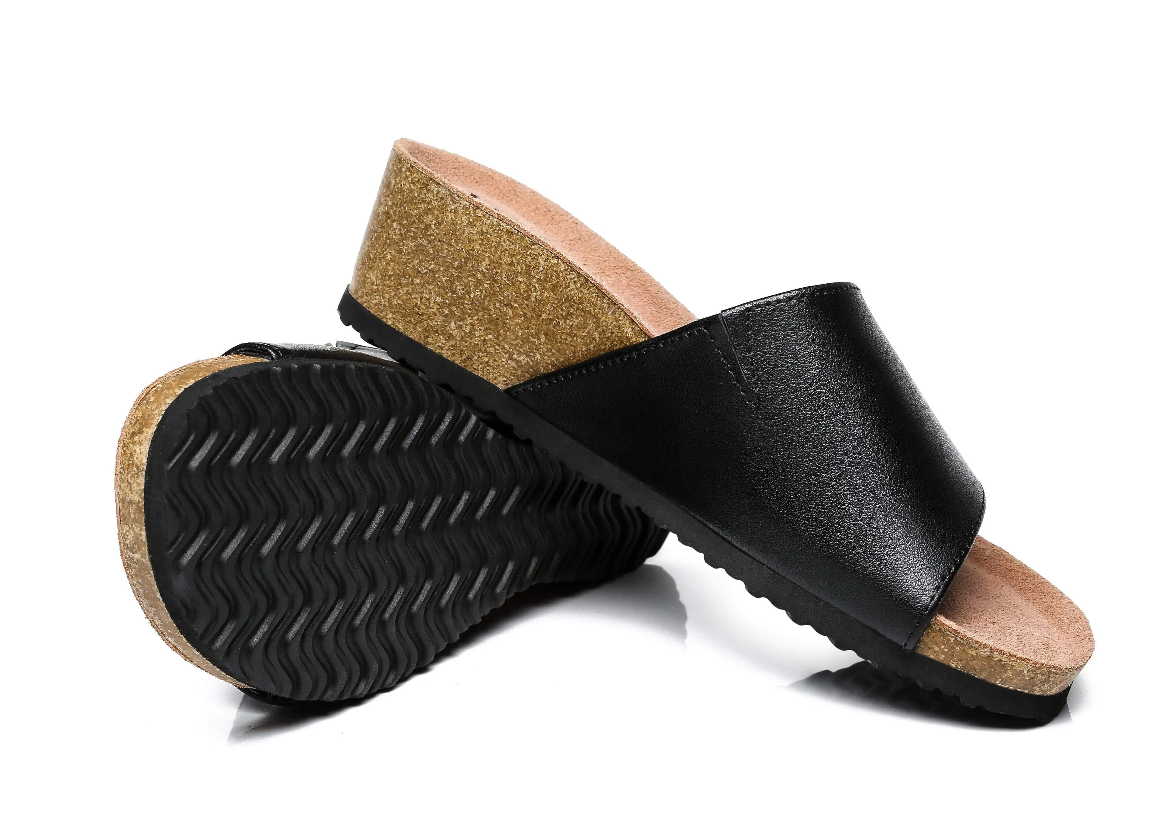 Australian Shepherd® Women Sandals Megan Platform Leather Wedge Slides