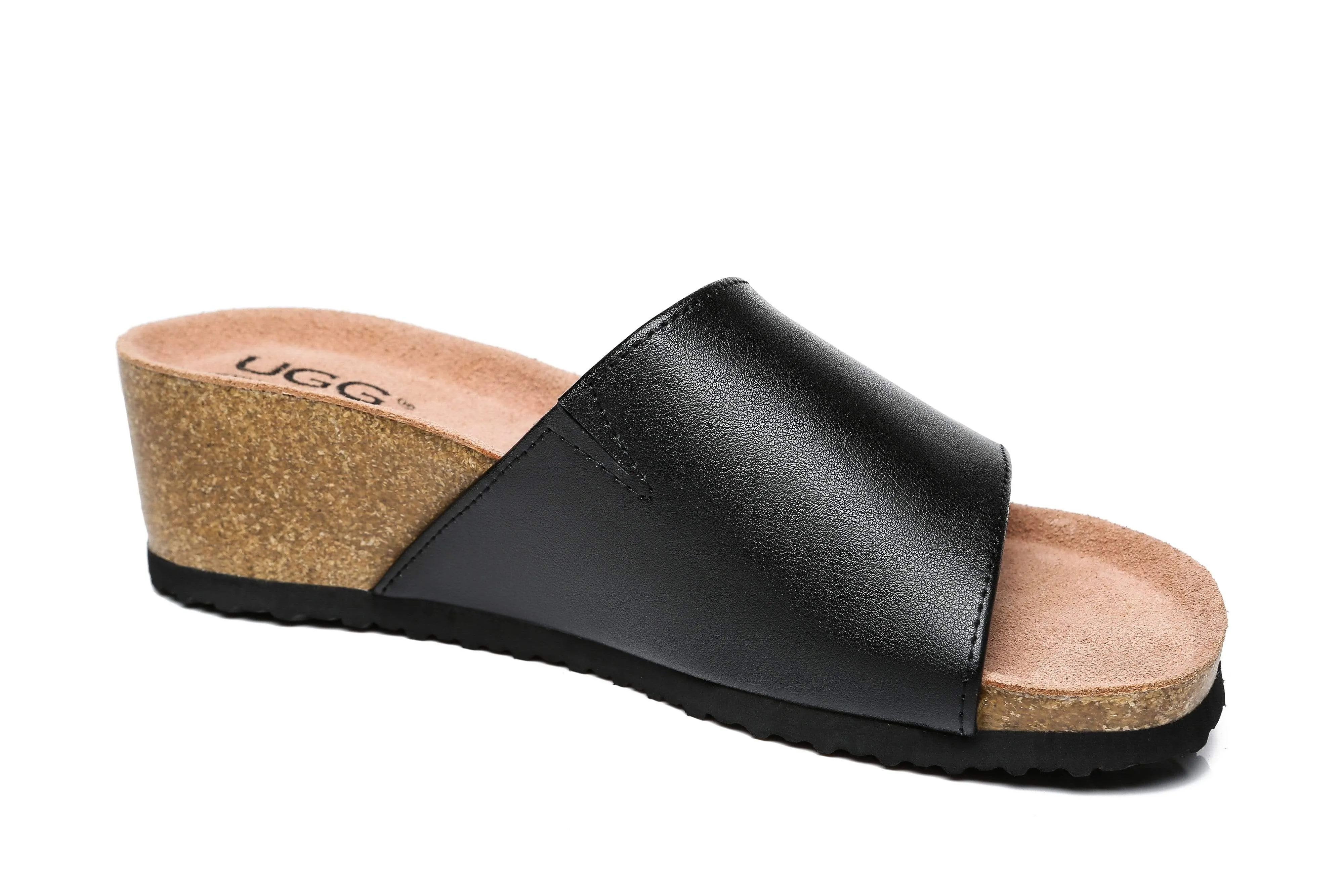 Australian Shepherd® Women Sandals Megan Platform Leather Wedge Slides