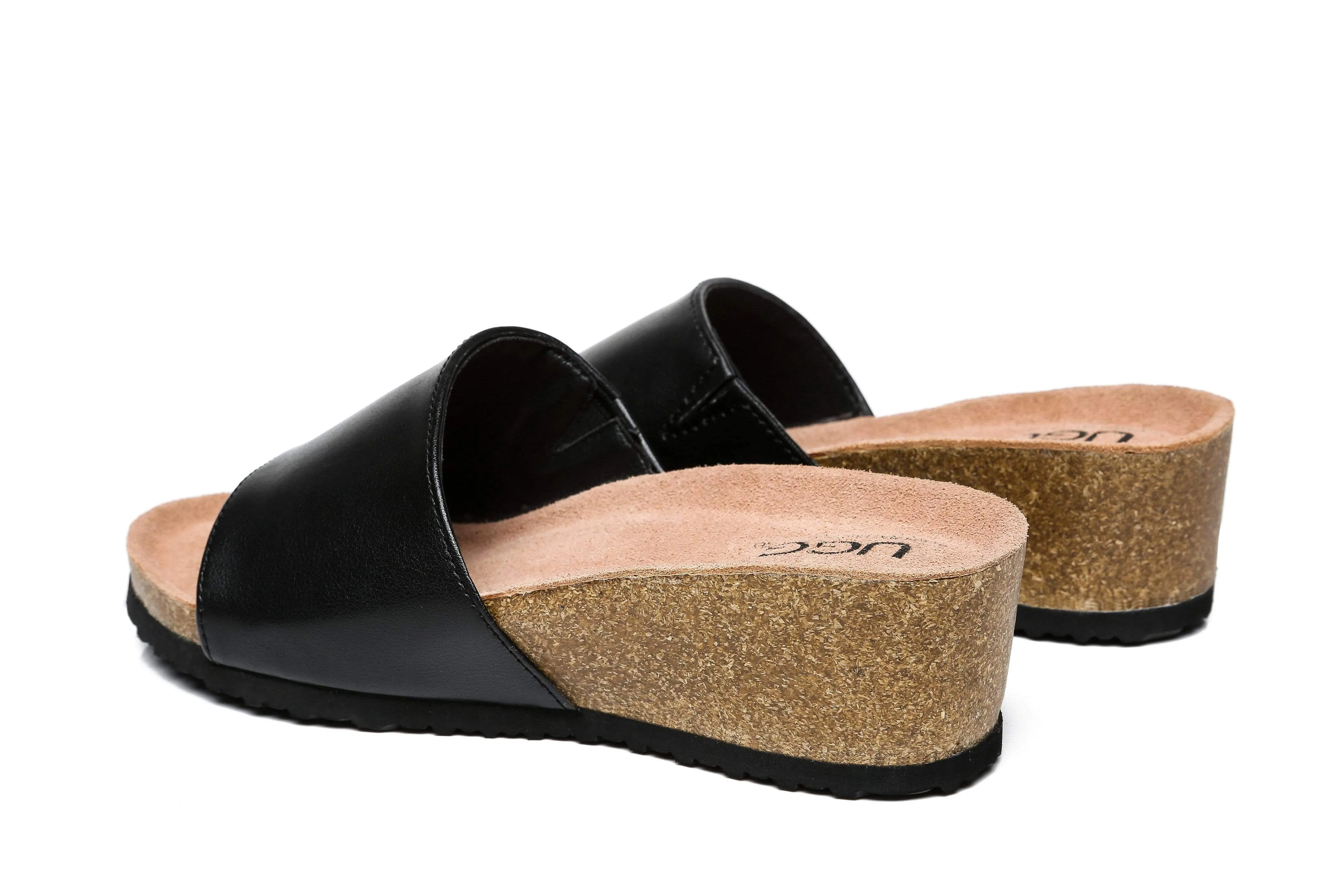 Australian Shepherd® Women Sandals Megan Platform Leather Wedge Slides