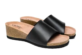 Australian Shepherd® Women Sandals Megan Platform Leather Wedge Slides