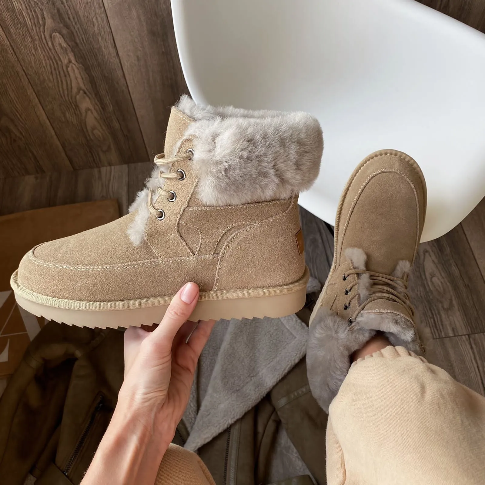 BeauToday Snow Boots for Women with Thick Wool