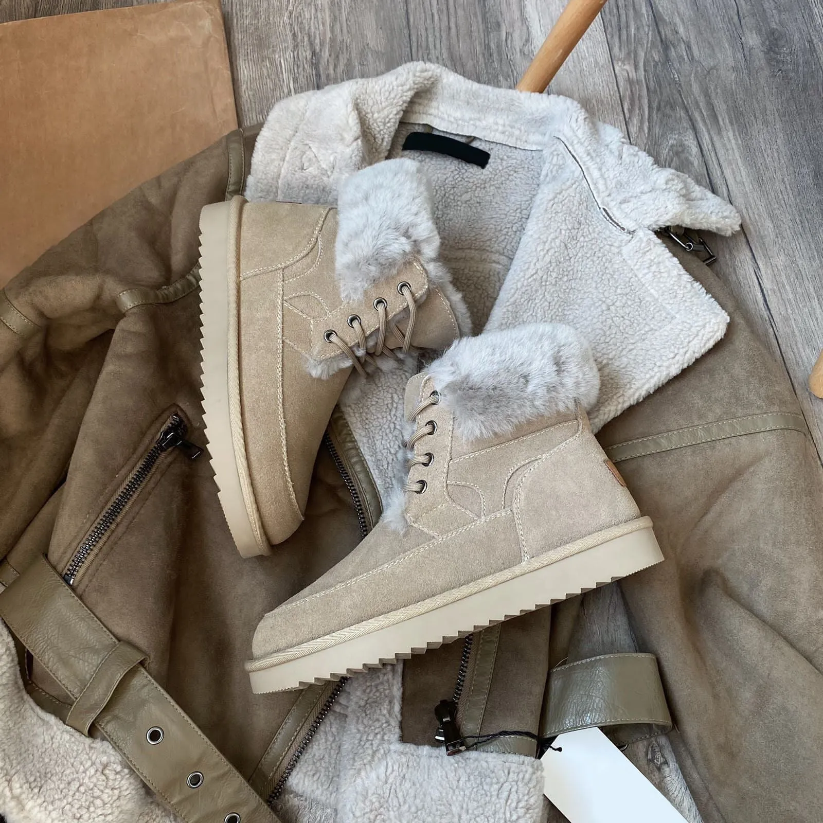 BeauToday Snow Boots for Women with Thick Wool