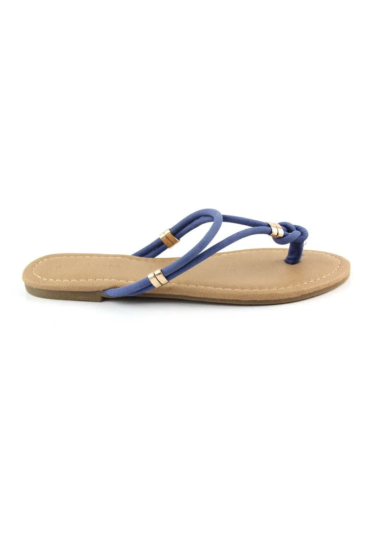 Blue Thong Flat Flip Ons