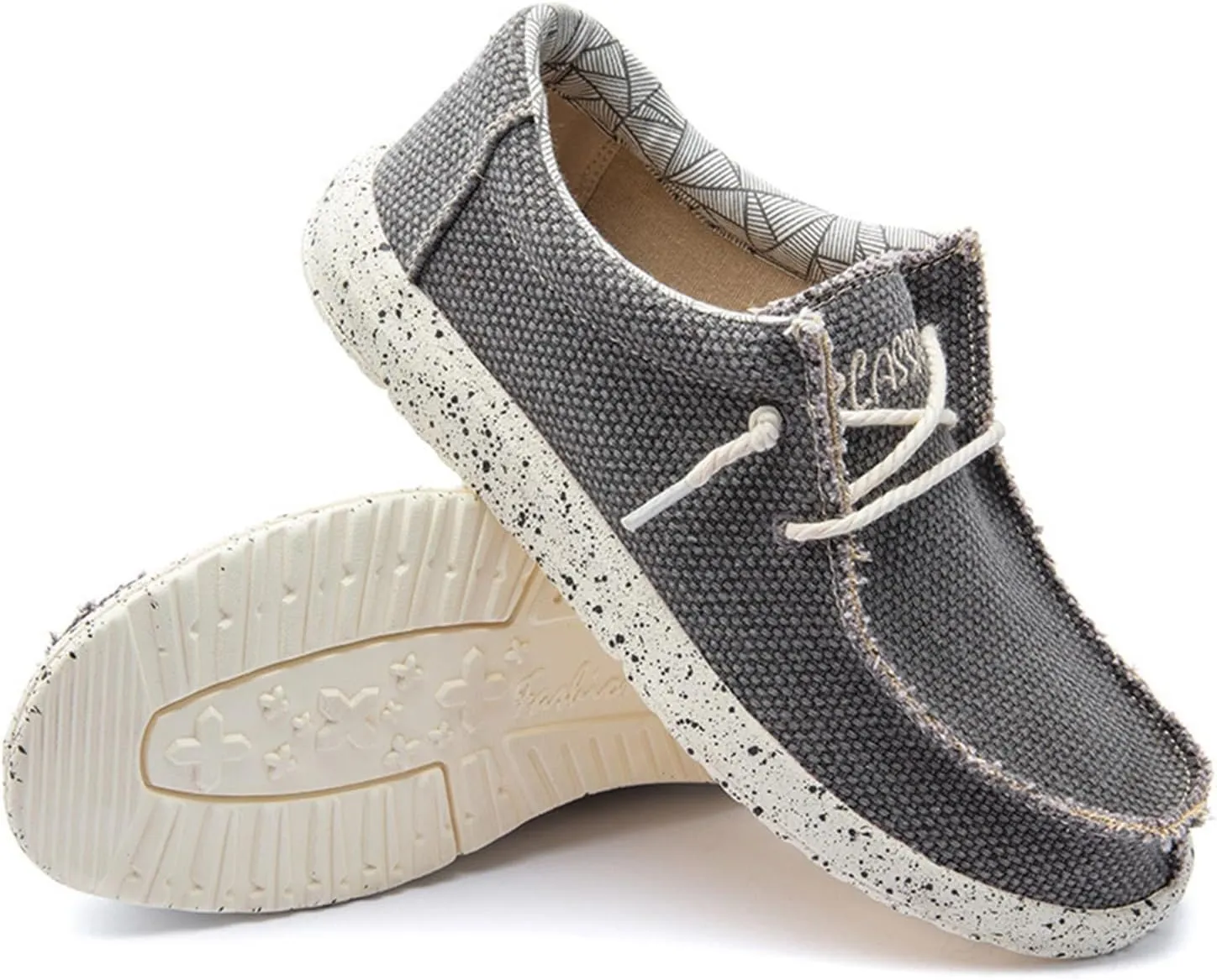 Canvas Men's Loafers & Slip-ons,Classic Comfy Breathable Mesh Boat Shoes Men,Casual Lightweight Slip Resistant Deck Shoes Mens,with Rubber Sole