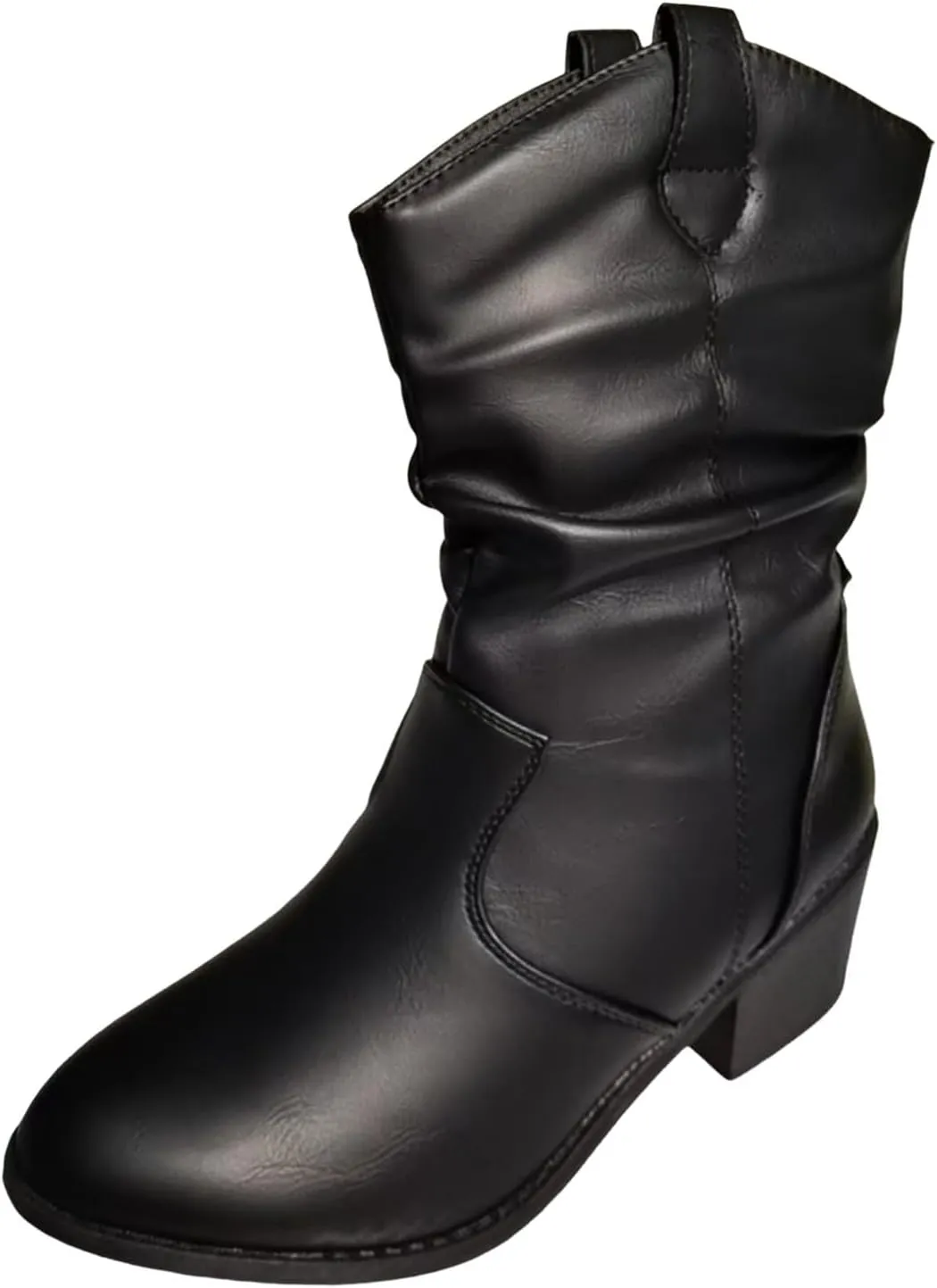 Cathalem Cowgirl Boots for Women, Cowboy Cowgirl Western Ankle Boots Low Chunky Heels Square Toe Fall Short Booties Shoes