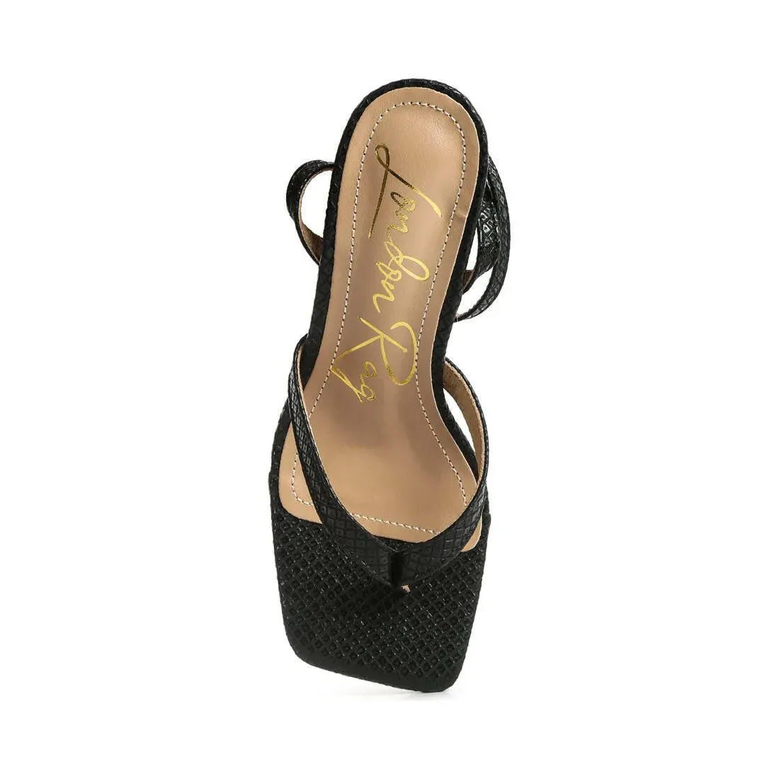 Celty Ankle Strap Spool Heel Sandals