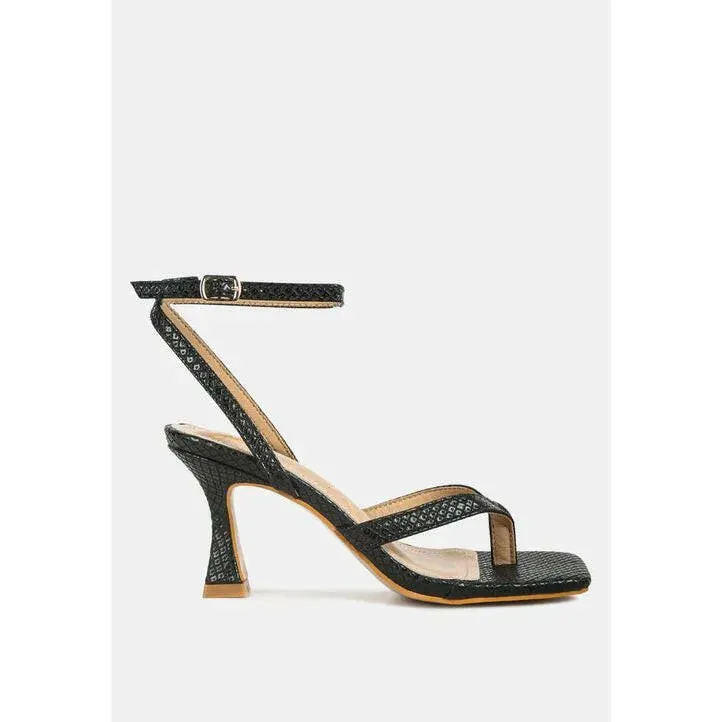 Celty Ankle Strap Spool Heel Sandals