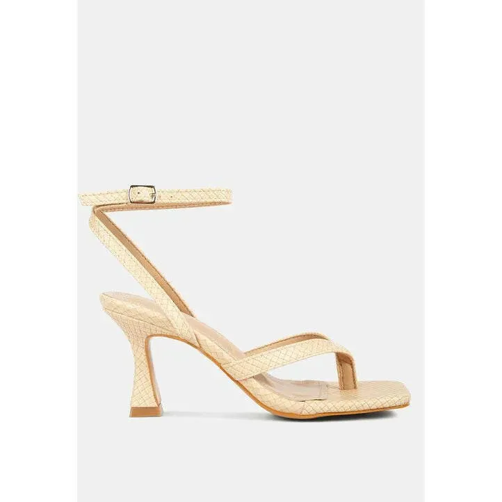 Celty Ankle Strap Spool Heel Sandals