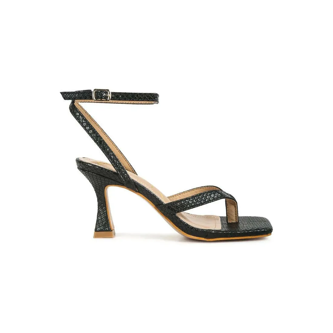 Celty Ankle Strap Spool Heel Sandals