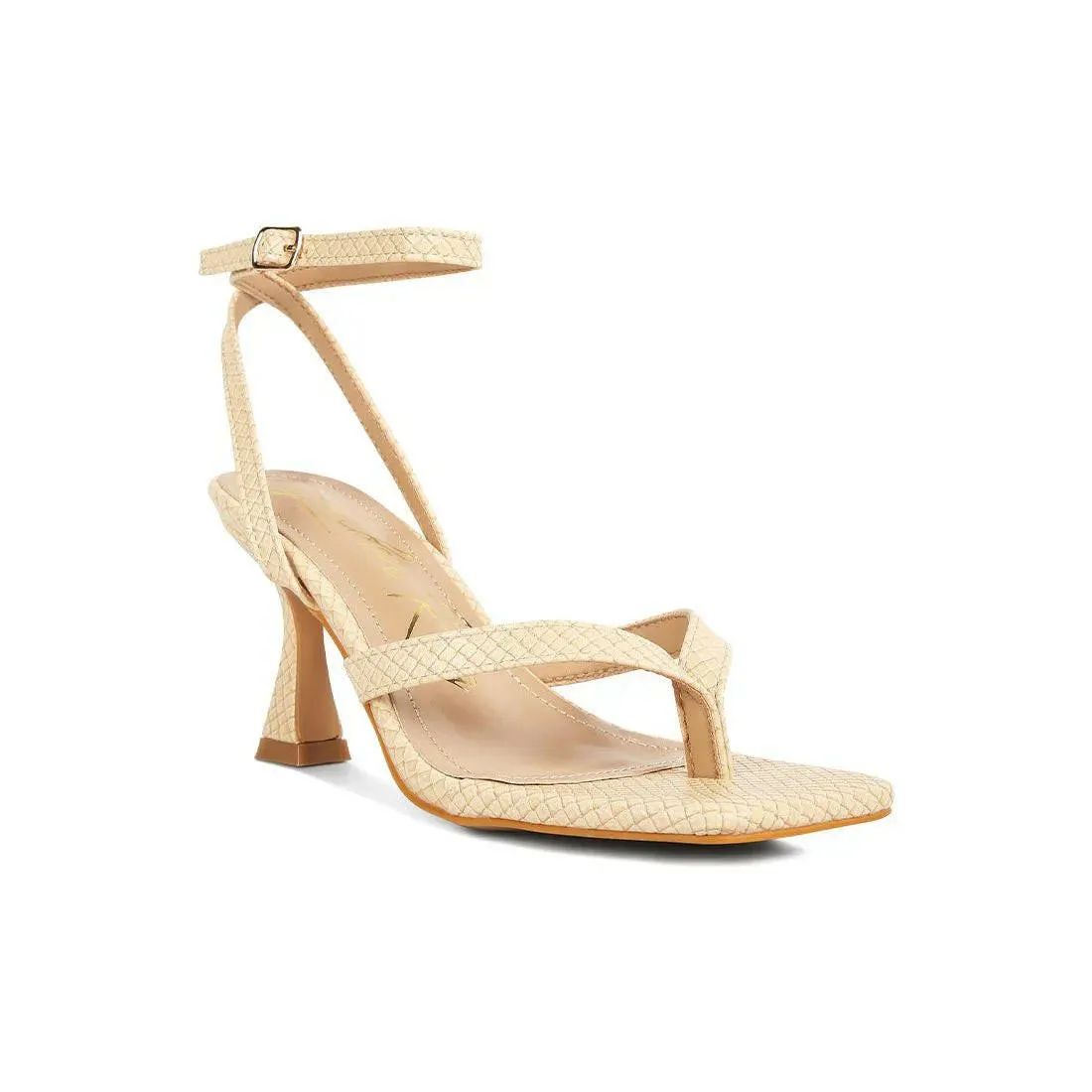 Celty Ankle Strap Spool Heel Sandals