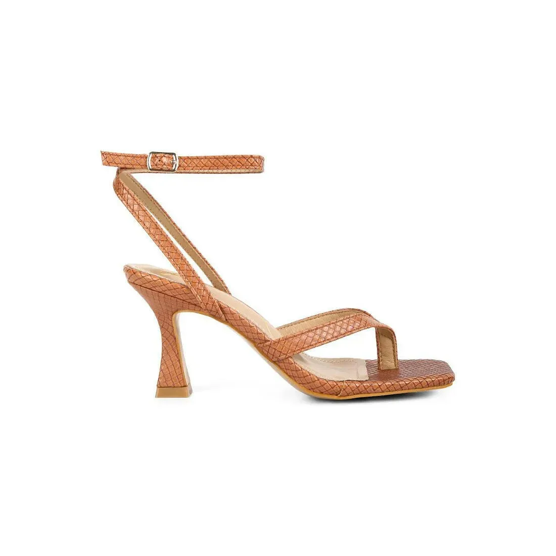 Celty Ankle Strap Spool Heel Sandals
