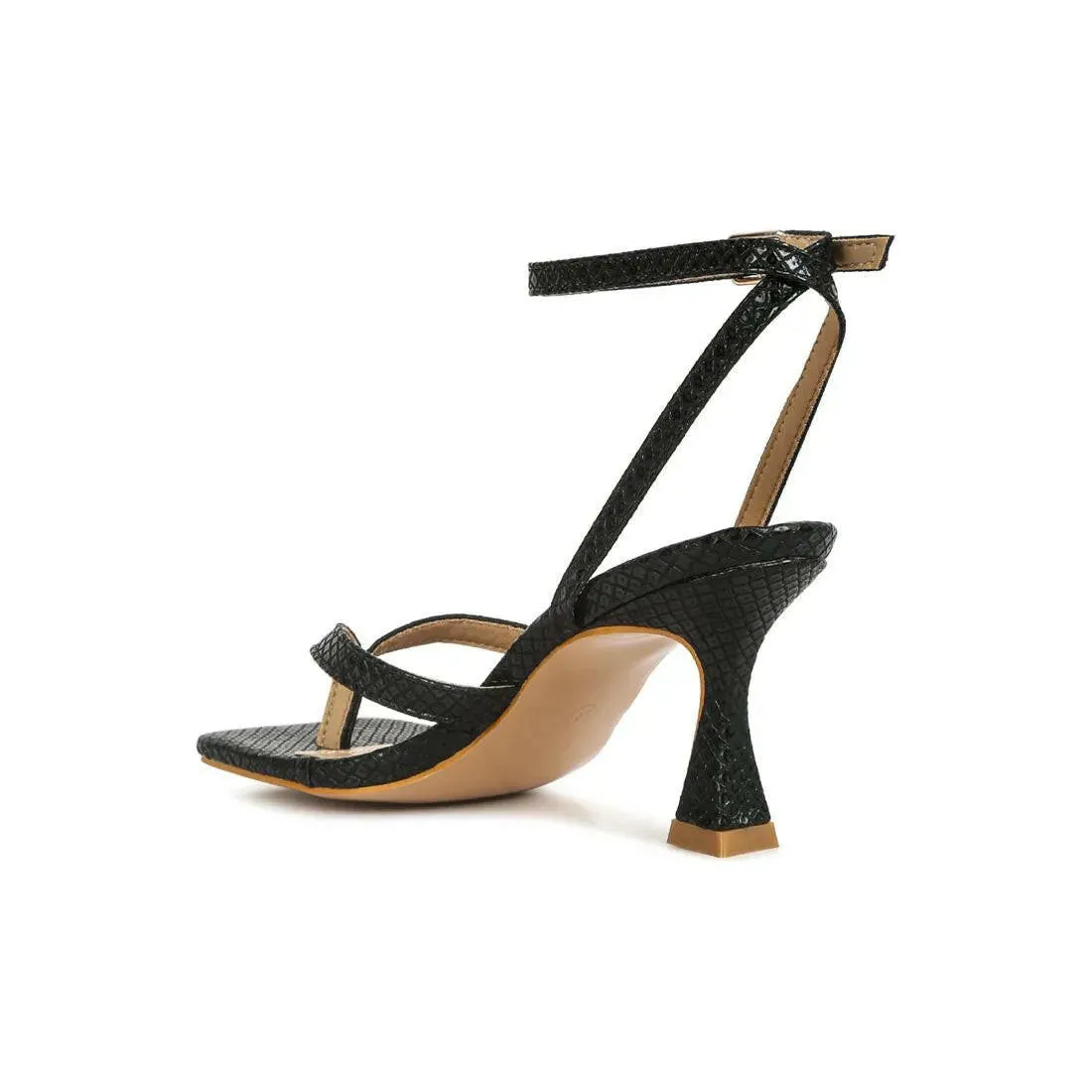 Celty Ankle Strap Spool Heel Sandals