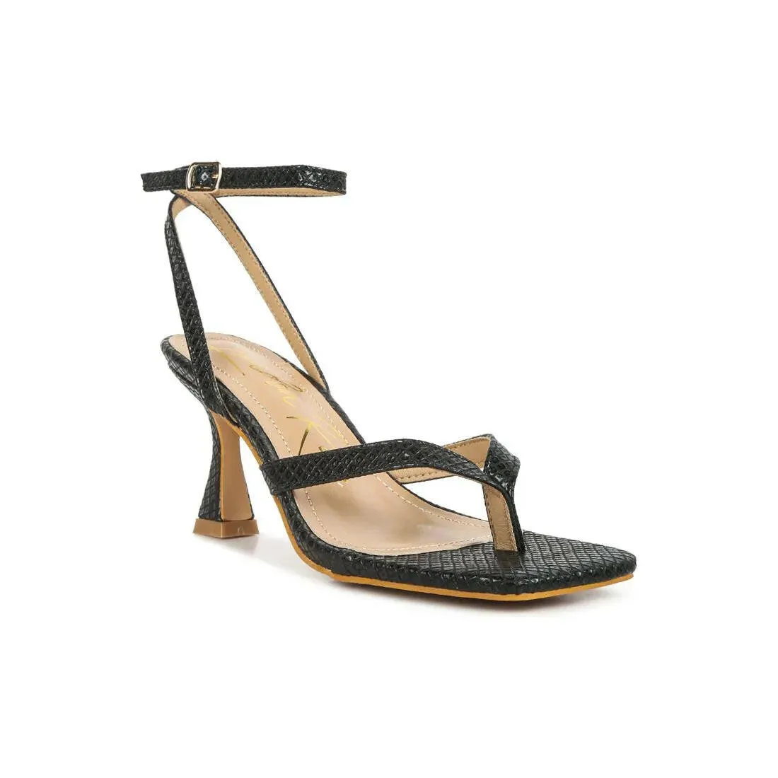 Celty Ankle Strap Spool Heel Sandals