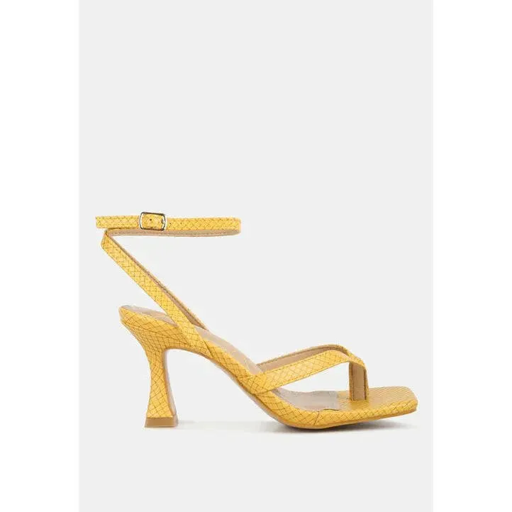 Celty Ankle Strap Spool Heel Sandals