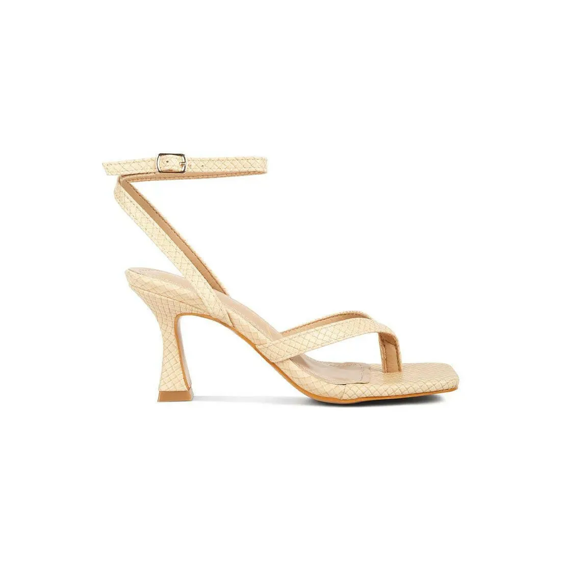 Celty Ankle Strap Spool Heel Sandals