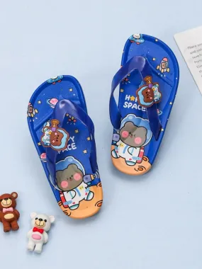 Children’s Space Themed Flip Flops, Blue
