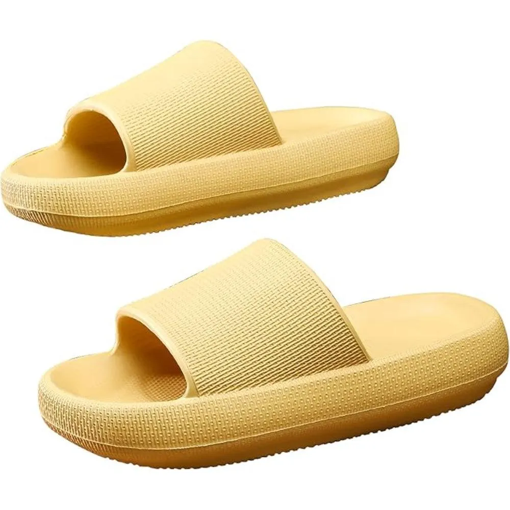 Comfy Cushioned Thick Sole Slides – All Day Support