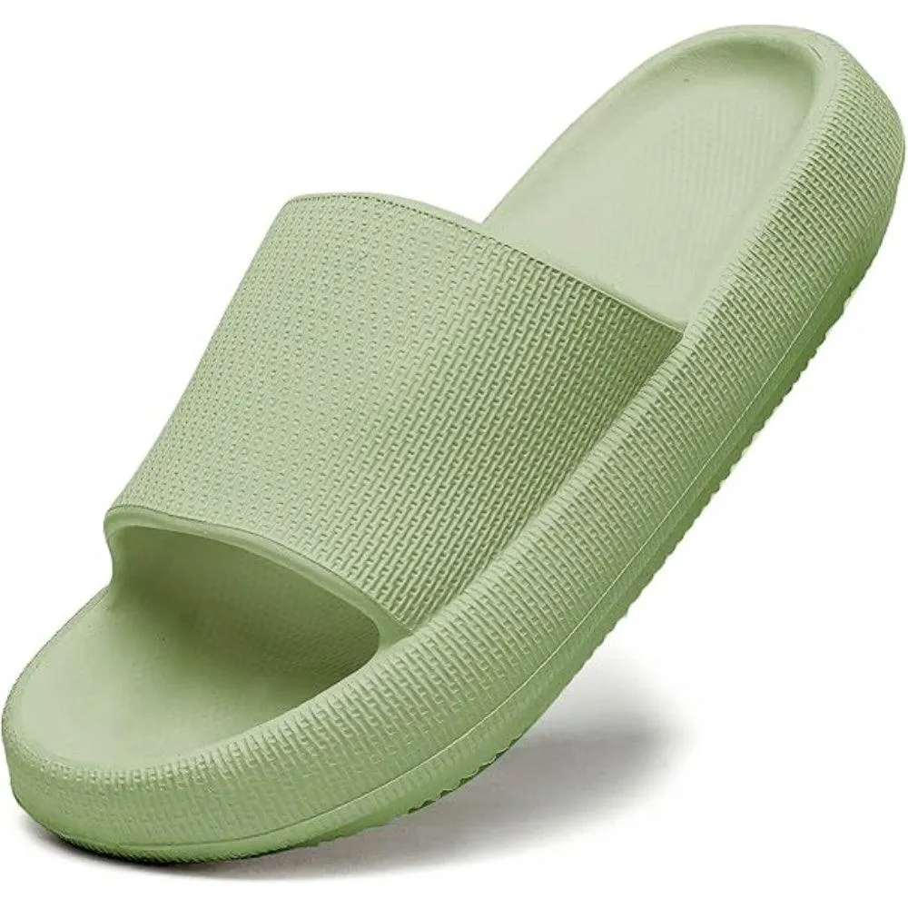 Comfy Cushioned Thick Sole Slides – All Day Support