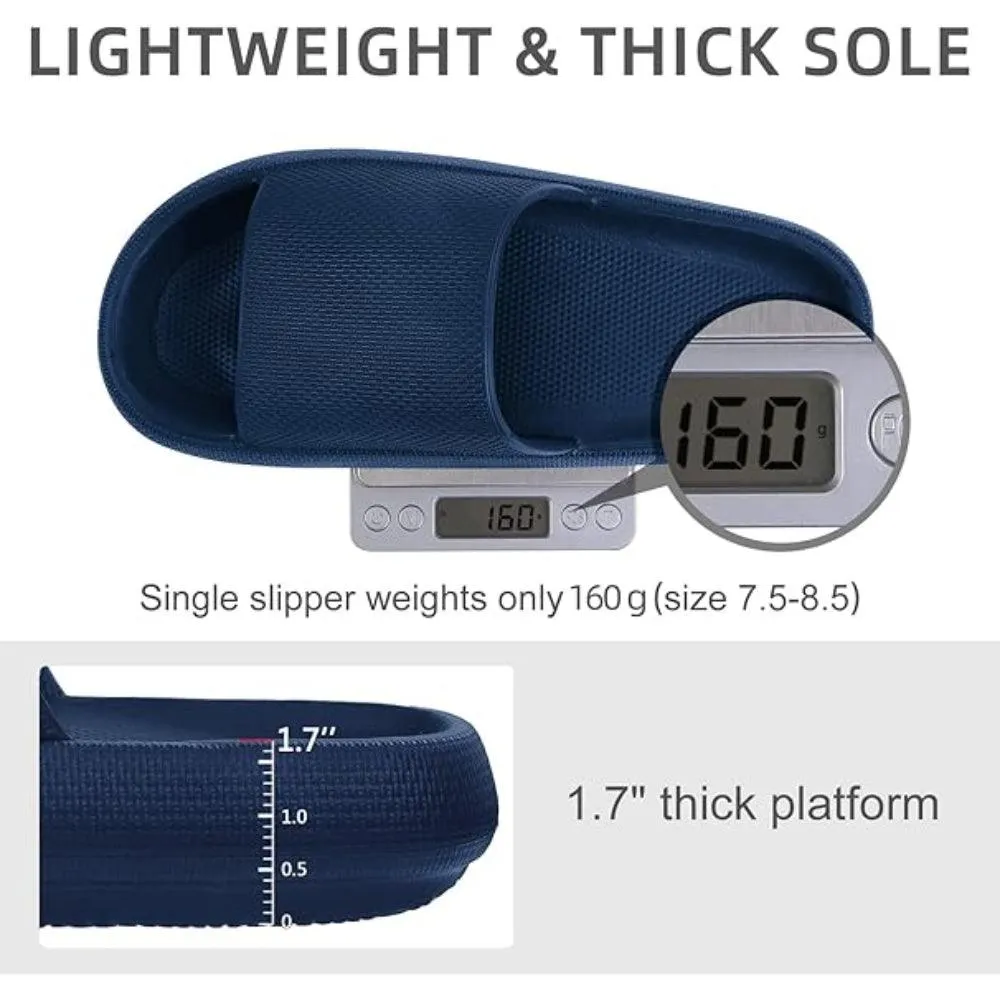 Comfy Cushioned Thick Sole Slides – All Day Support