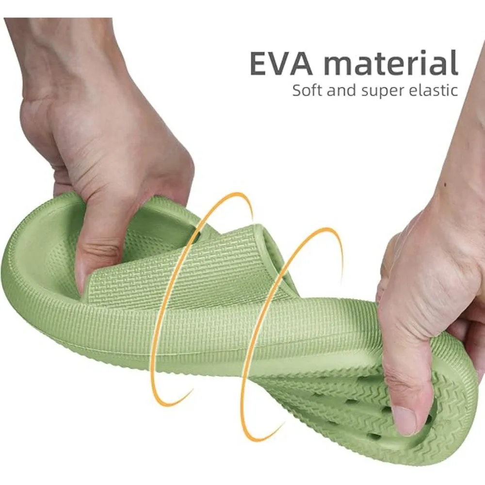 Comfy Cushioned Thick Sole Slides – All Day Support