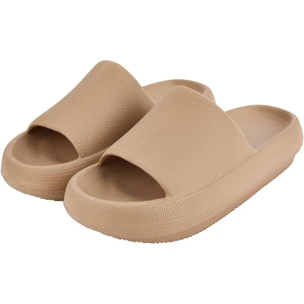 Comfy Cushioned Thick Sole Slides – All Day Support