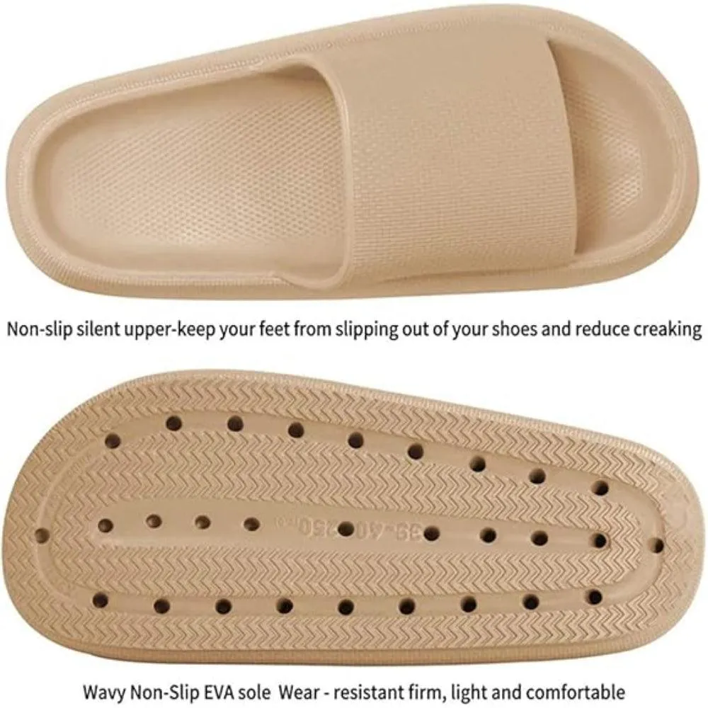 Comfy Cushioned Thick Sole Slides – All Day Support