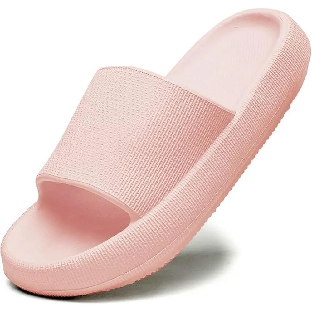 Comfy Cushioned Thick Sole Slides – All Day Support