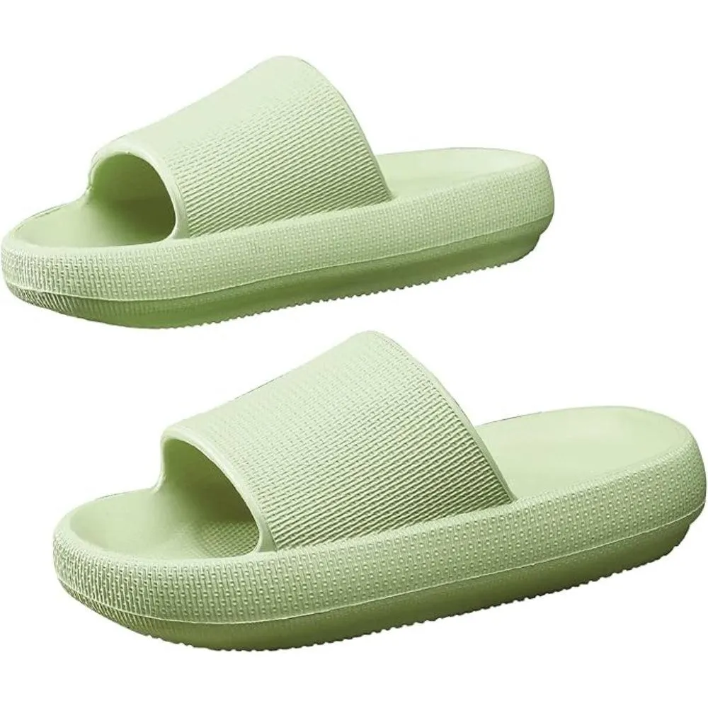 Comfy Cushioned Thick Sole Slides – All Day Support