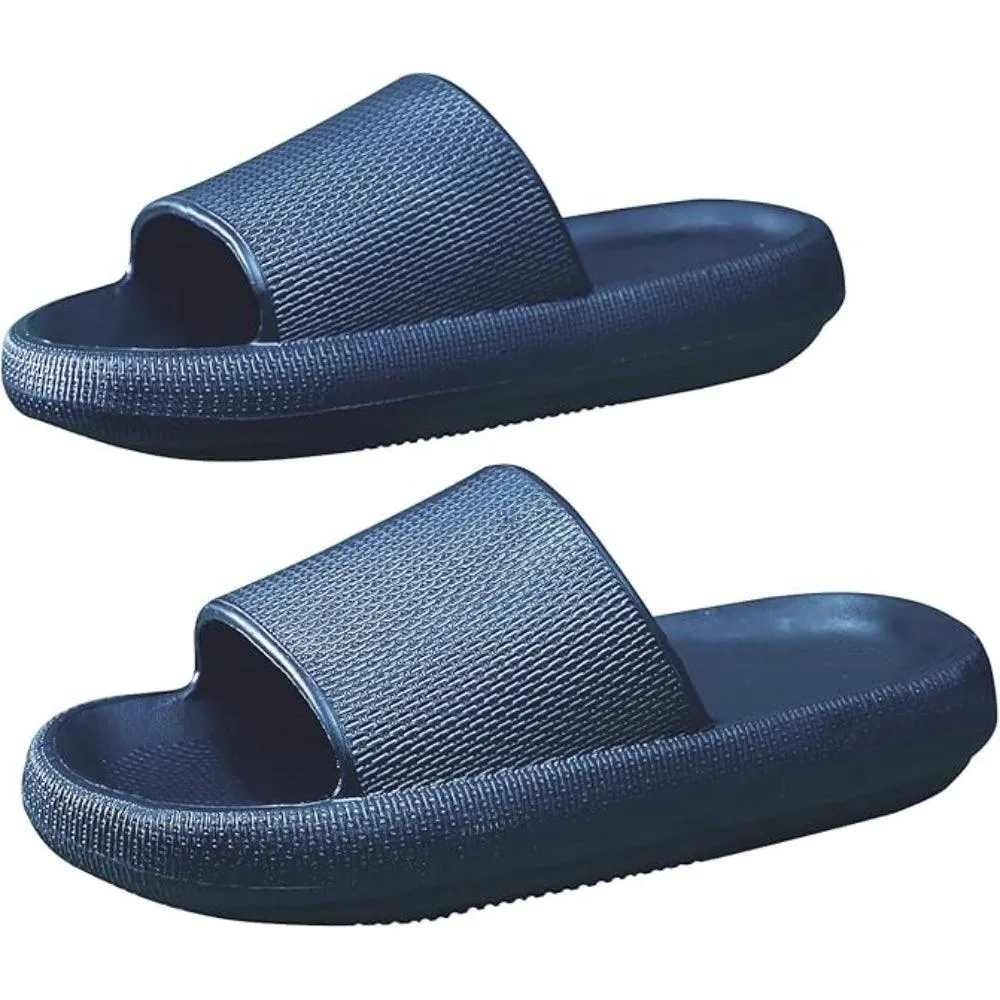 Comfy Cushioned Thick Sole Slides – All Day Support