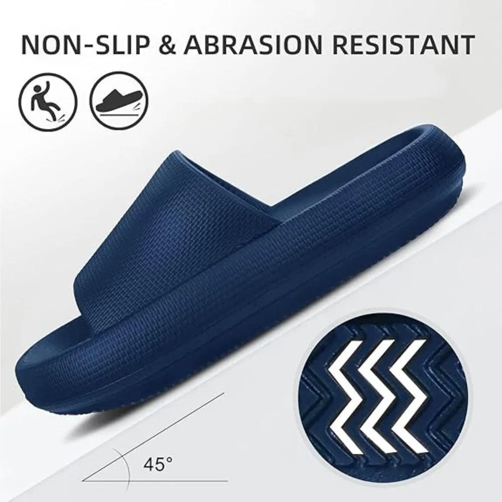 Comfy Cushioned Thick Sole Slides – All Day Support