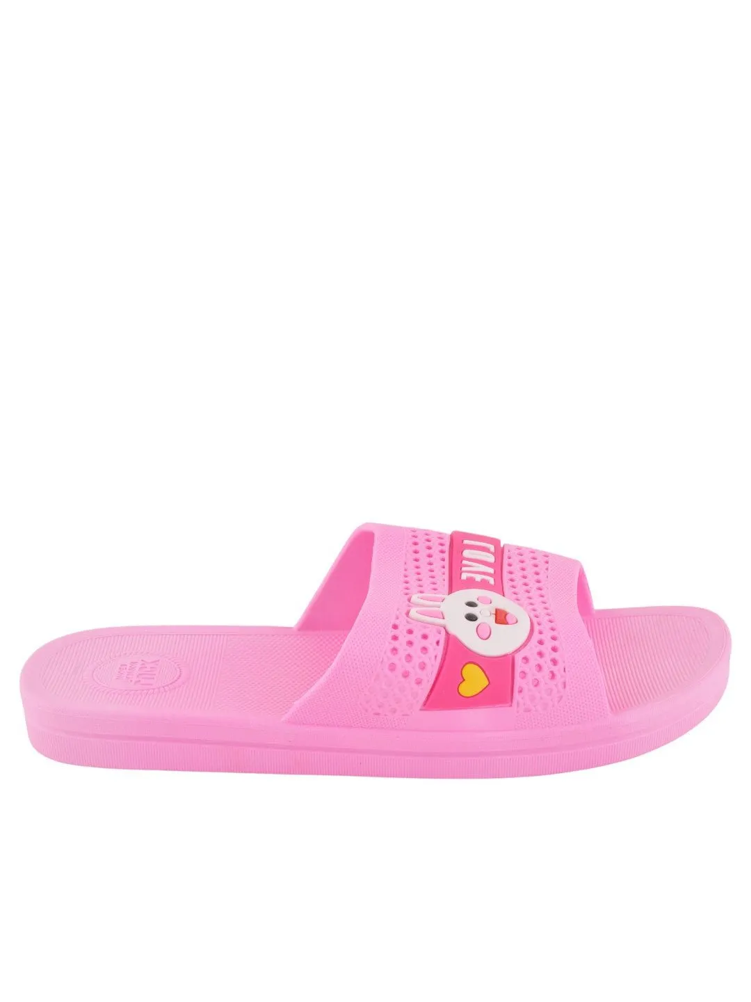 Cute Pink Bunny Design Slide with LOVE Strap for Girl's