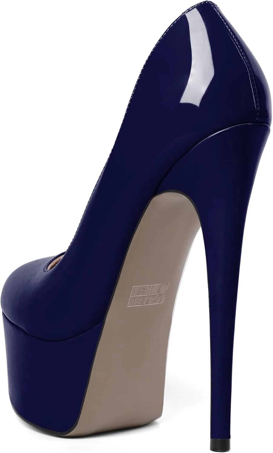 Eldof Womens High Heel Platform Pumps Round Toe Sky High Stilettoes 6" Party Dress Platform