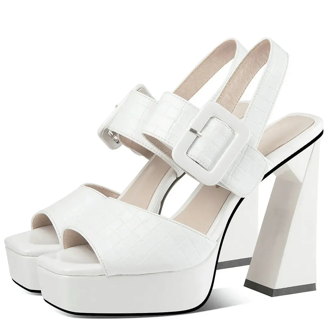 Funki Buys | Shoes | Women's Leather Platform Summer Sandal