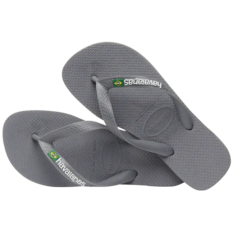Havaianas Unisex Brazil Logo Steel Grey