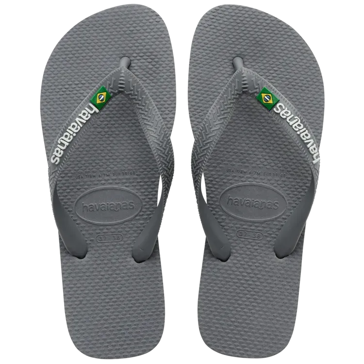 Havaianas Unisex Brazil Logo Steel Grey