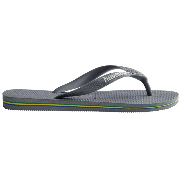 Havaianas Unisex Brazil Logo Steel Grey