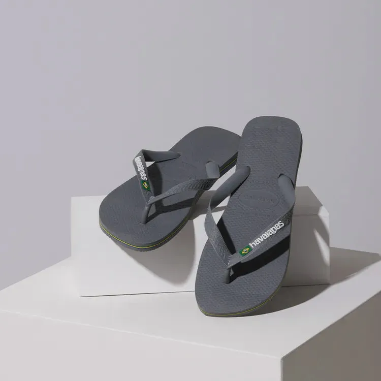 Havaianas Unisex Brazil Logo Steel Grey