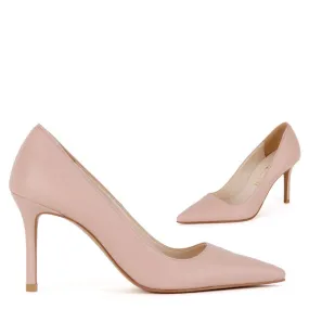 *HEMERY - pink leather, 8cm size UK 3