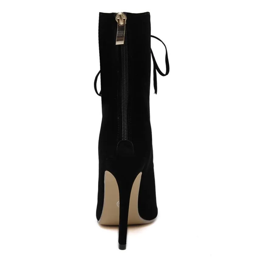 Lace Up Stiletto Heels