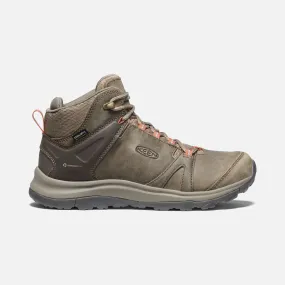 LADIES KEEN TERRADORA 2 LEATHER MID WATERPROOF BOOT - BRINDLE/REDWOOD