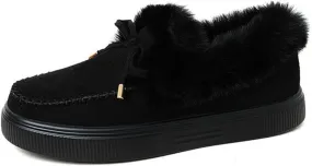 Lausiuoe Snow Boots For Women Cute Wide Calf Winter Fur Lining Warm Ankle Booties Fashion Trendy Outdoor Fuzzy Shoes 2022