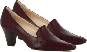 LEHOOR Women Vintage Chunky Block Heel Pumps Shoes Square Pointed Toe Slip On Formal Office Work Business Loafers Shoes Suede Snakeskin Cone Heel Oxford Shoe Ladies Professional Chic Fall 4-11 M US
