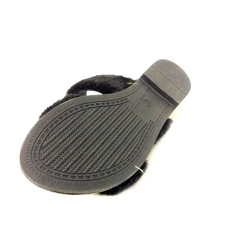 Leopard Causal Fur Slides F454