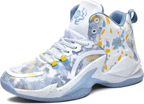 Men's Basketball Shoes Breathable Anti Slip Fashionable Graffiti Training Shoes Outdoor Shoes