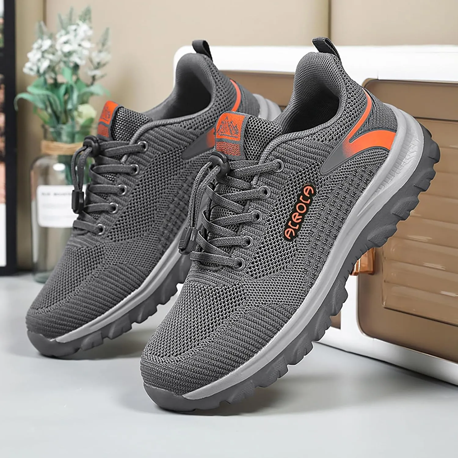 Mens Loafers & Slip-Ons Flying Weaving Sneakers Men New Korean Fashion Round Head Casual Shoes Thick Bottom