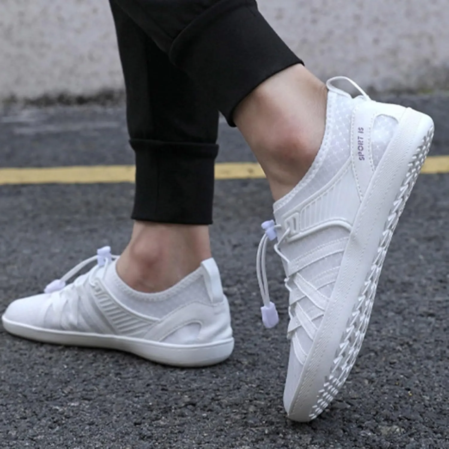 Men's Slip in Loafers & Slip-Ons Comfortable Fitness Breathable Casual Sports Shoes for Men and Women