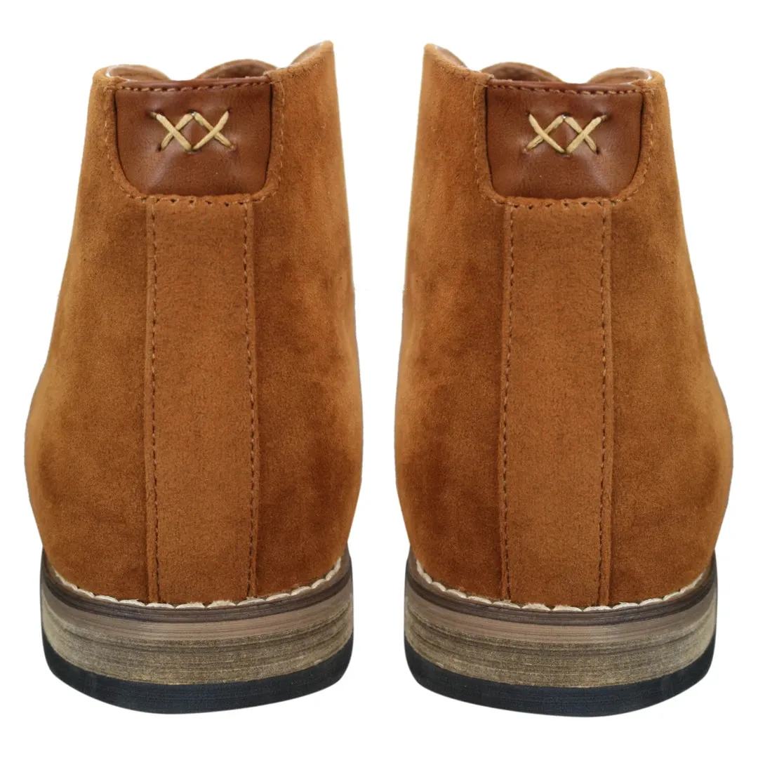 Mens Suede Ankle Boots Chelsea Laced Real Leather Lined Italian Design Smart Casual